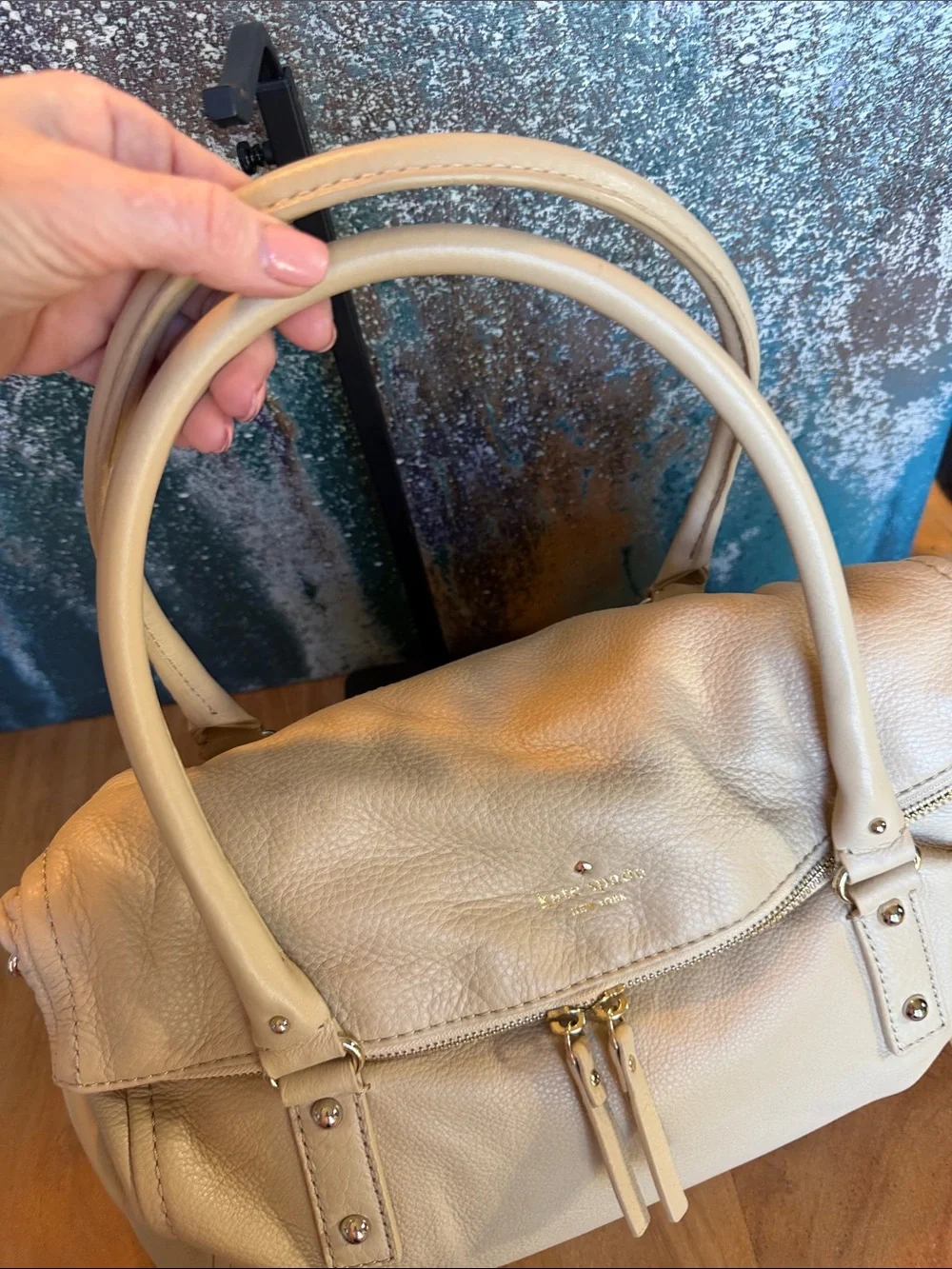 Kate Spade Old Money 2010’s Cobble Hill Leslie Slouchy Pebbled Leather Bag EUC